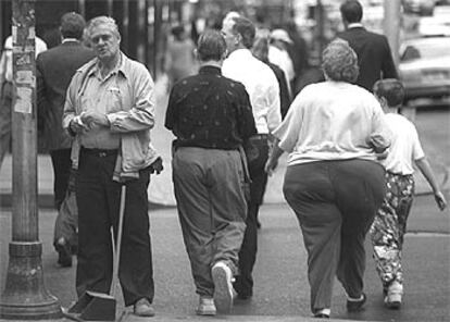 Una persona obesa camina por Washington, en una imagen de archivo.