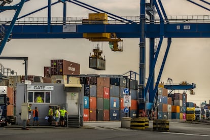 Una de las terminales de carga de Duisburgo (Alemania), el mayor puerto seco de Europa, y corazón de las rutas ferroviarias entre China y Europa.  