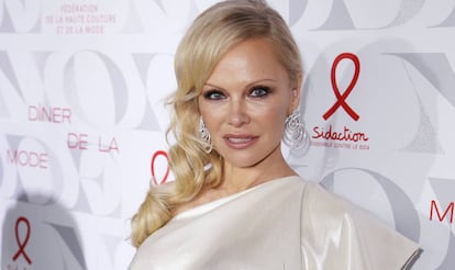 Pamela Anderson, en una cena benéfica en París en enero de 2019.