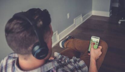 Audiolibros en el teléfono móvil.