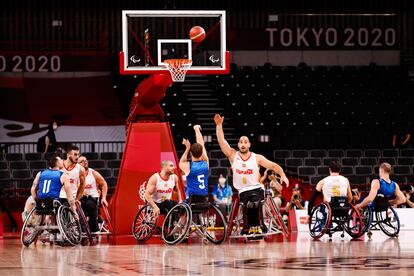 Imagen del partido entre la selección española y la de Estados Unidos en las semifinales de los Juegos Paralímpicos de Tokio.