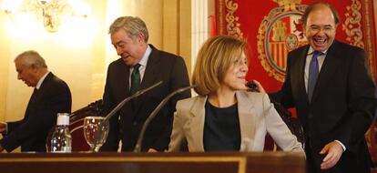 Cospedal con Arenas, Barreiro y Garc&iacute;a-Escudero.