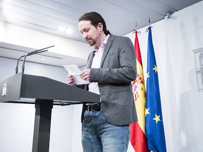 Iglesias, este martes en La Moncloa.