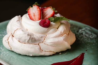 Pavlova del restaurant Faire, a Barcelona.