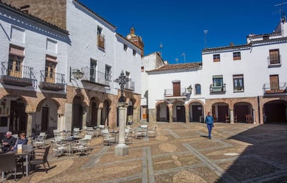 La plaza Chica de la localidad de Zafra.