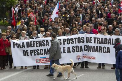 Manifestación de los trabajadores de la empresa el pasado 1 de Mayo
