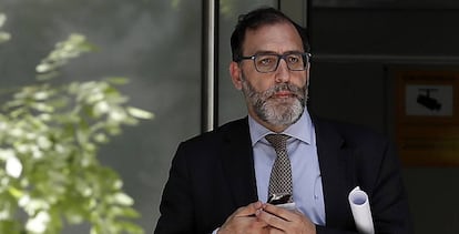 El juez Eloy velasco abandona la Audiencia Nacional el pasado jueves, último día al frente de su juzgado.