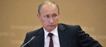 El presidente Vladimir Putin en una reuni&oacute;n en Siberia este martes.