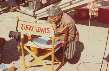 Jerry Lewis, en el rodaje de 'The Day the Clown Cried'.