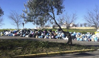 Basura acumulada en El Coronil, en una imagen cedida por el Ayuntamiento.