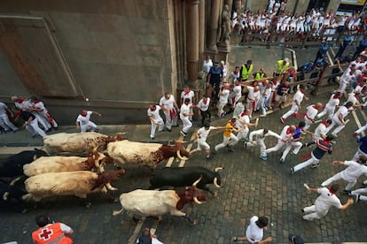 Day 6 of the Running of the Bulls in Pamplona.