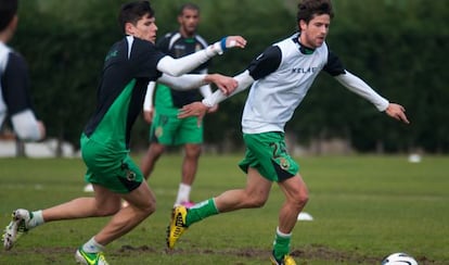Entrenamiento del Racing de Santander.