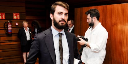 El vicepresidente de Castilla y León, Juan García-Gallardo, a su llegada al Parlamento regional, en julio pasado.