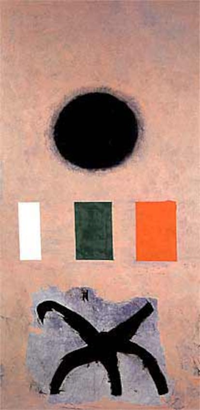 Tres elementos (1964), de Adolph Gottlieb.