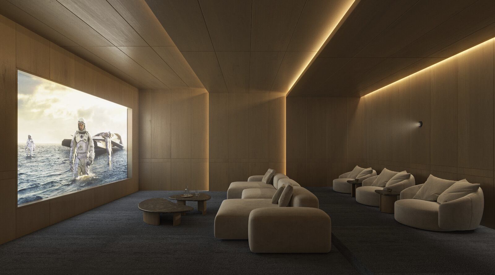 Imagen de cómo será la sala de cine en Castellana 198. 