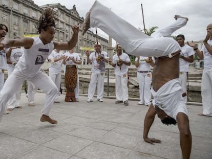 Un c&iacute;rculo de capoeira en R&iacute;o de Janeiro, Brasil.