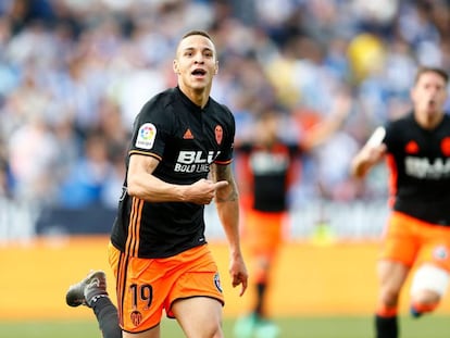 Rodrigo celebra su gol.