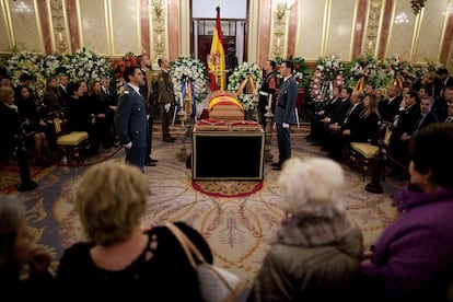 Féretro del expresidente del Gobierno en el Congreso de los Diputados