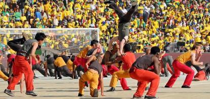 Un momento de la ceremonia inaugural del Mundial de Sudáfrica 2010