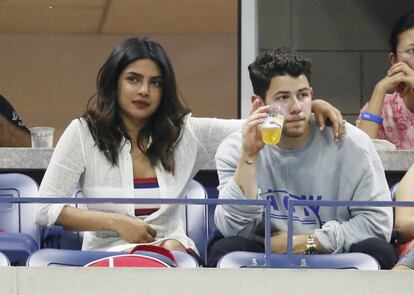 Tras el anuncio de su compromiso Nick Jonas y Priyanka Chopra fueron vistos en las gradas del partido entre Dominic Thiem y Rafael Nadal el 4 de septiembre de 2018.