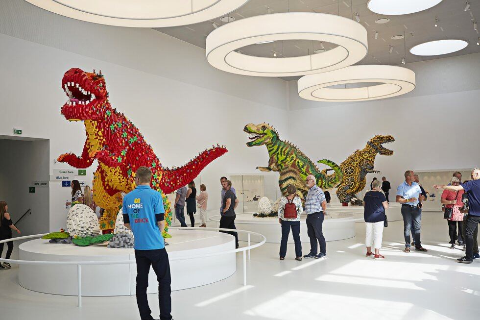 Dinosaurios realizados con Lego.