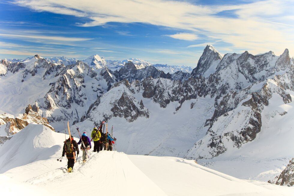 El Mont Blanc, un conjunto de cumbres de los Alpes.