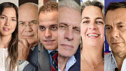 Claudia Macero, Omar González, Pedro Urruchurtu, Fernando Martínez Mottola, Magalli Meda y Humberto Villalobos.