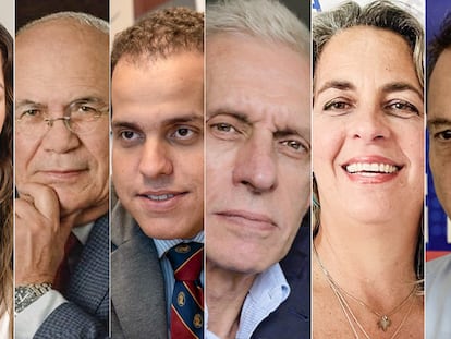 Claudia Macero, Omar González, Pedro Urruchurtu, Fernando Martínez Mottola, Magalli Meda y Humberto Villalobos.