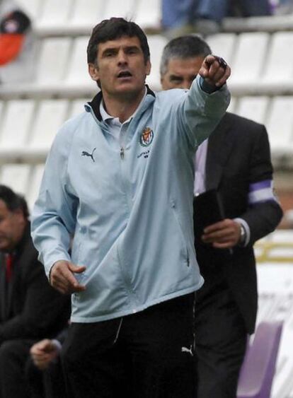 Mendilibar, durante un partido del Valladolid.