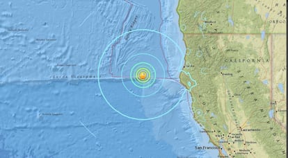 Localizaci&oacute;n del terremoto, seg&uacute;n el Servicio Geol&oacute;gico de EE UU.