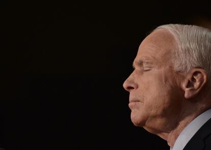 El senador por Arizona John McCain, candidato republicano en 2008, en un momento de su discurso.