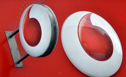 Logo de Vodafone. 