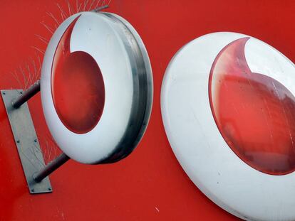 Logo de Vodafone. 