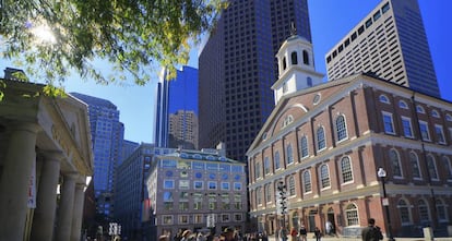 Plaza del Muelle, en el centro de Boston.