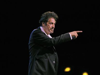 Al Pacino sobre el escenario del Teatro Col&oacute;n de Buenos Aires.