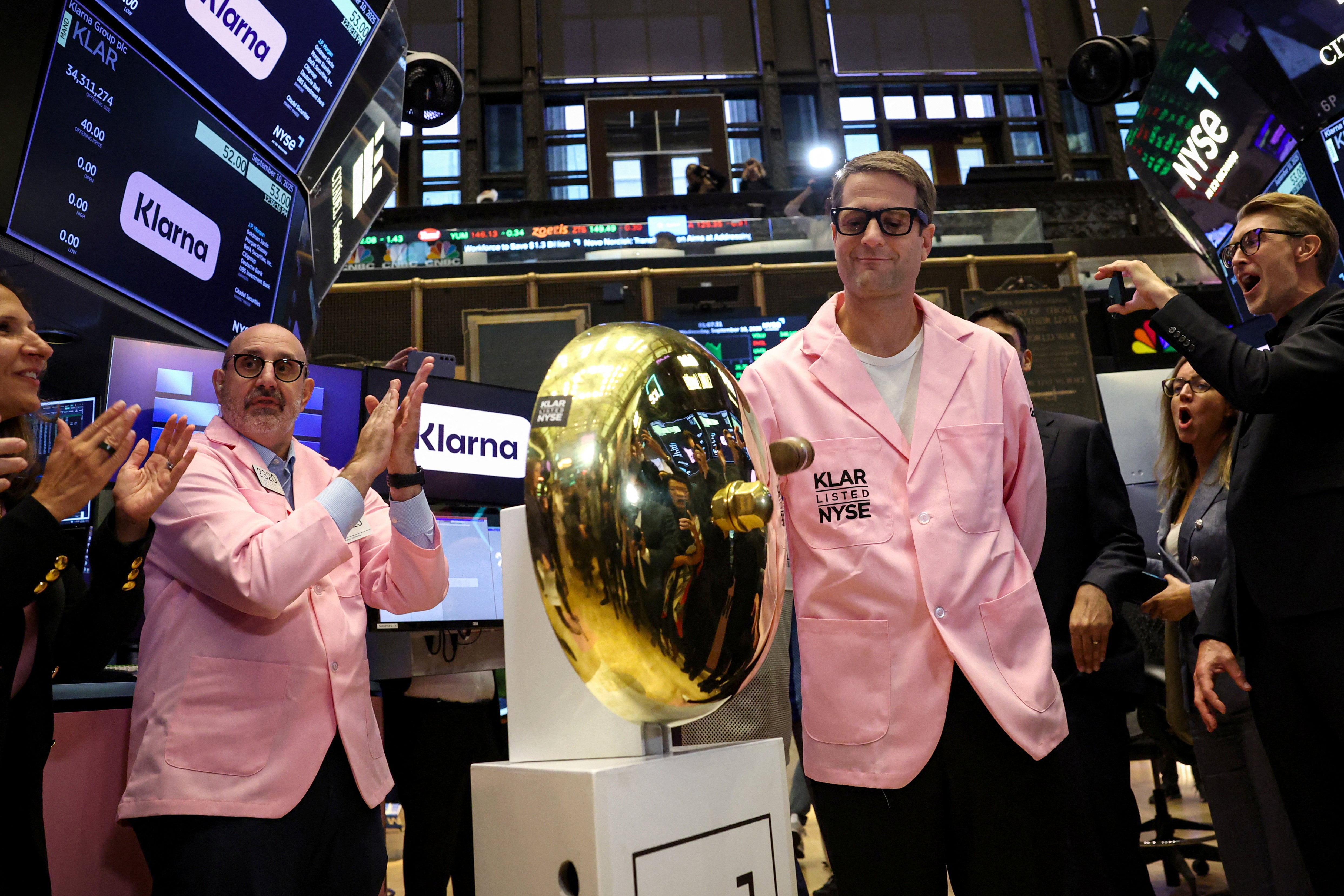 Sebastian Siemiatkowski, CEO y cofundador de Klarna en su salida a Bolsa en el NYSE.