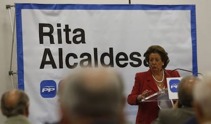 La candidata del PP a la Alcaldía de Valencia, Rita Barberá.