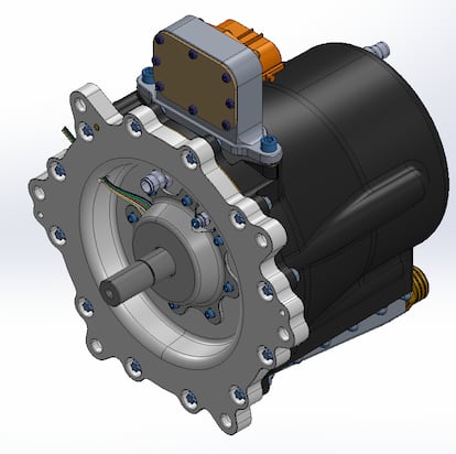 Diseño de prototipo de motor HEFT para coche eléctrico, cedido por la Universidad de Mondragón.