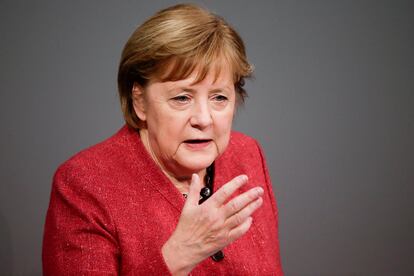 Angela Merkel en el Bundestag, en Berlín, Alemania, el pasado 9 de diciembre.