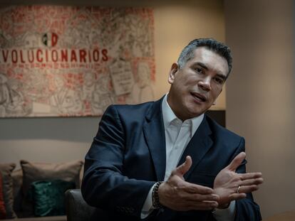 Alejandro Moreno Cárdenas, Presidente Nacional del PRI, en entrevista para EL PAÍS, en la sede del partido, en Ciudad de México.