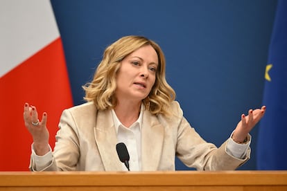 La primera ministra italiana Giorgia Meloni.