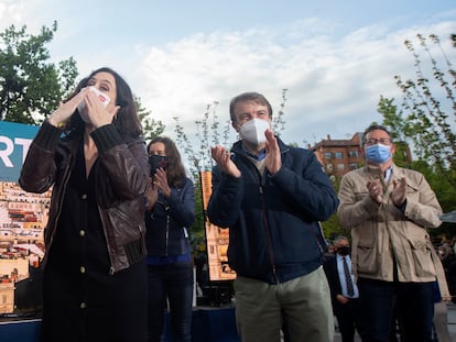 Isabel Díaz Ayuso, este viernes en Tres Cantos.