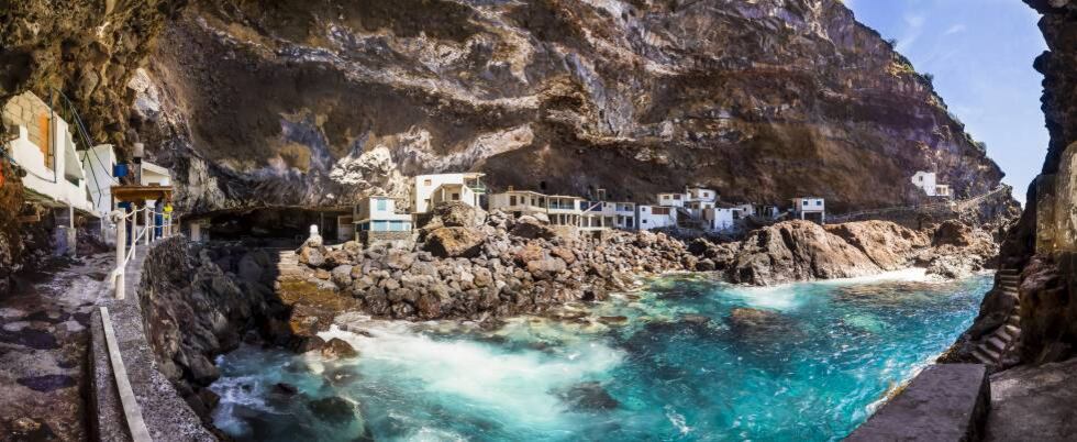 Casas cueva del municipio de Tijarafe, en la isla de La Palma.