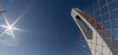 Planta solar de Abengoa en Sanl&uacute;car la Mayor (Sevilla).