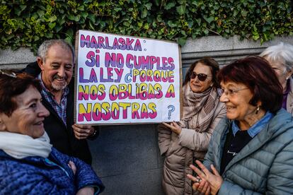 Las asociaciones vecinales, muy presentes durante la protesta.