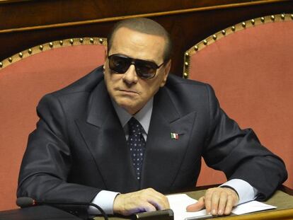 Silvio Berlusconi, en el Senado italiano en marzo, en Roma. 