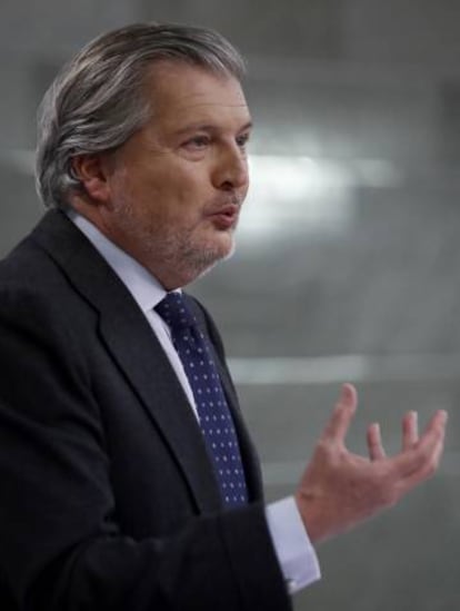 El portavoz del Gobierno, Íñigo Méndez de Vigo, tras el Consejo de Ministros