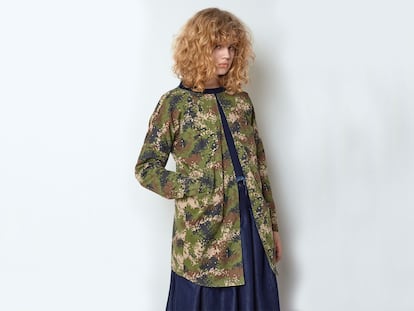 A jacket made with military uniforms.