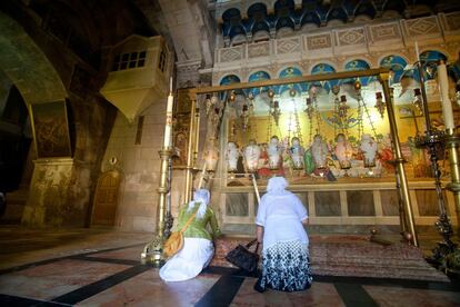 Lugar en el que la tradición ortodoxa recuerda cómo embalsamaron a Cristo.