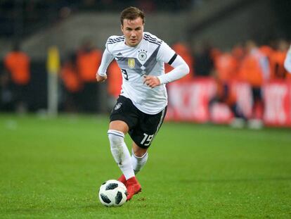 Gotze, en un partido con Alemania en noviembre de 2017. 